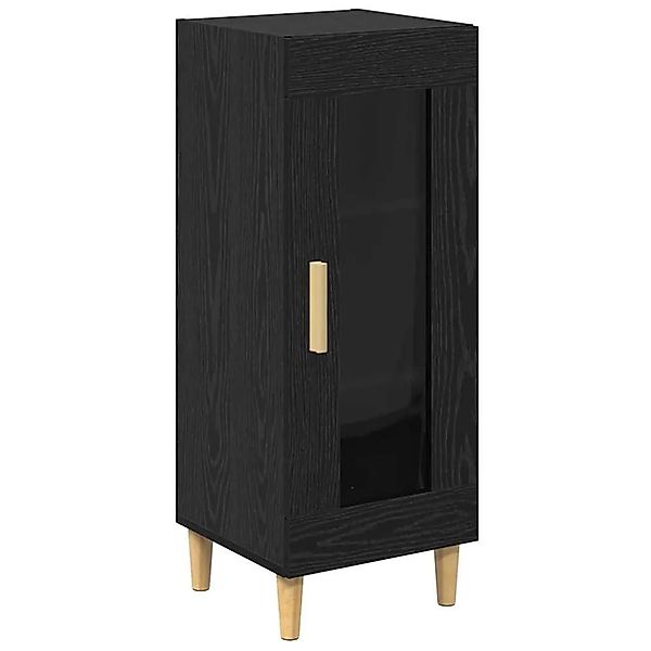 vidaXL Sideboard Schwarz Eichen-Optik 34,5 x 32,5 x 90 cm 880972 günstig online kaufen