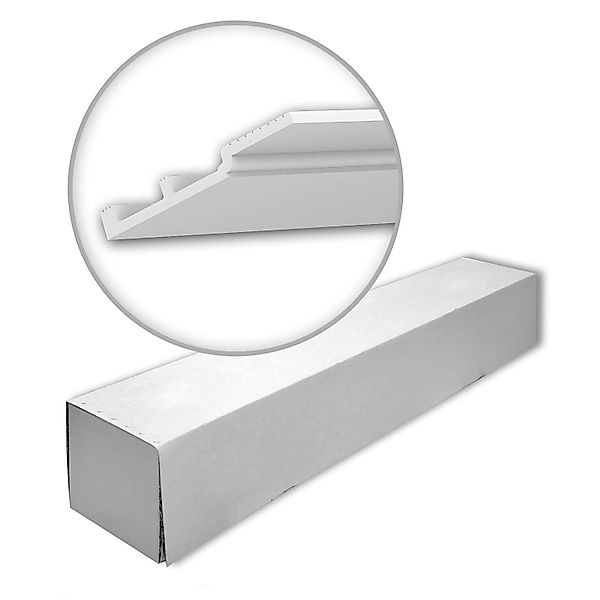 PROFHOME 650803-Box Eckleisten 1 Karton Set mit 4 Deckenleisten 8 m Weiß günstig online kaufen