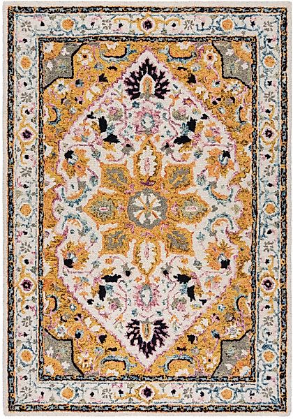 FLAIR RUGS Wollteppich "Dhalia" rechteckig 10 mm Höhe 100% Wolle, Wohnzimme günstig online kaufen