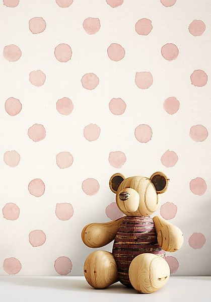 Newroom Vliestapete, Rosa Tapete Kinder Kreise günstig online kaufen