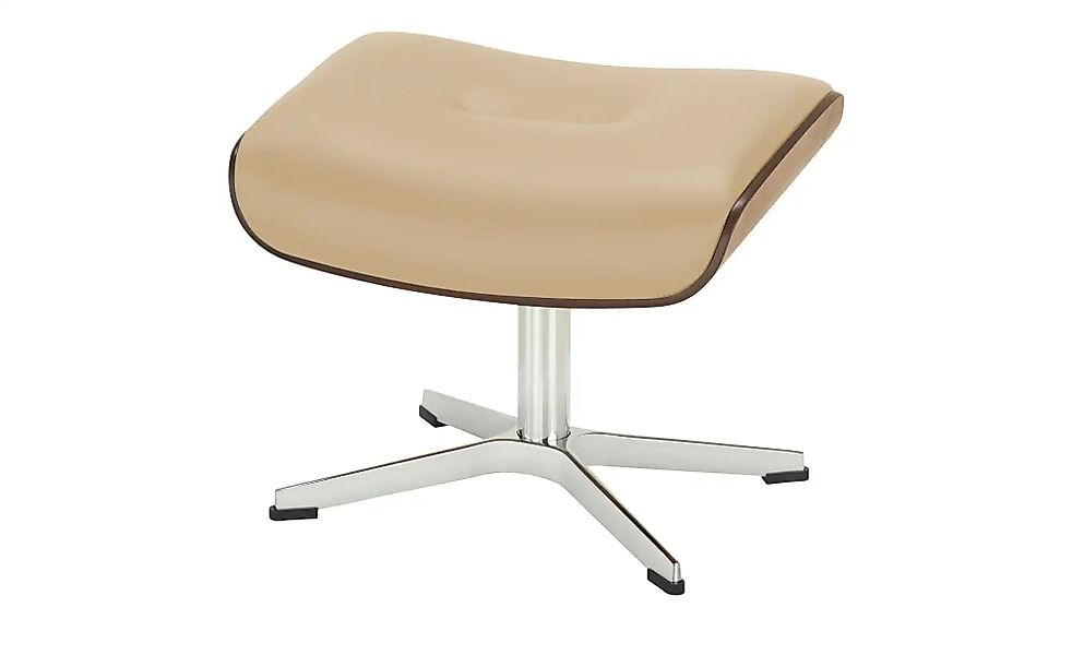 Hocker aus Leder Timeout ¦ beige ¦ Maße (cm): B: 50 H: 34 T: 38.0 Polstermö günstig online kaufen