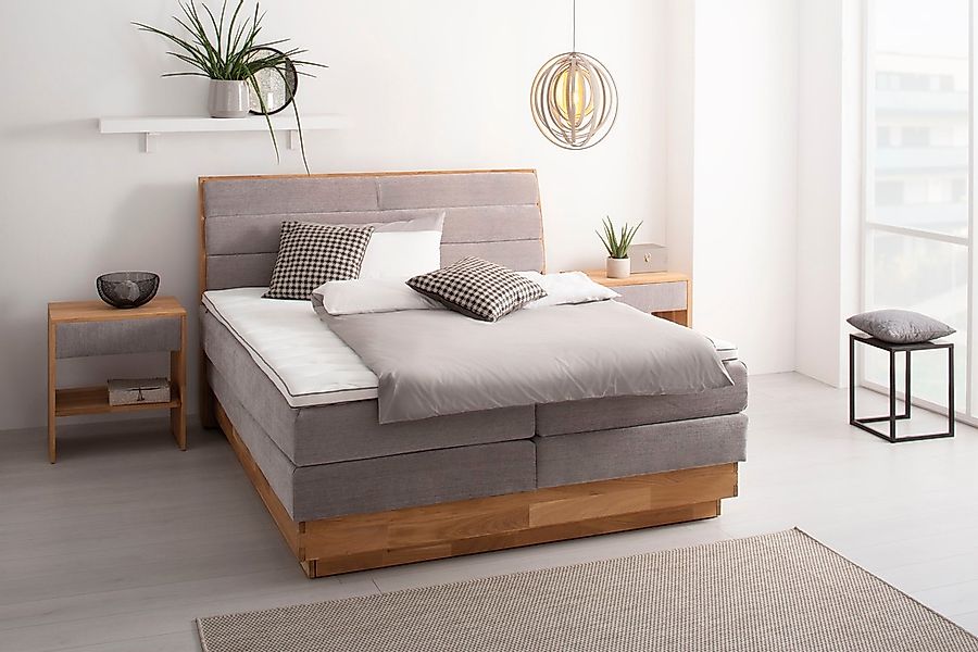 OTTO products Boxspringbett "Jenna", ohne LED-Beleuchtung, mit zertifiziert günstig online kaufen