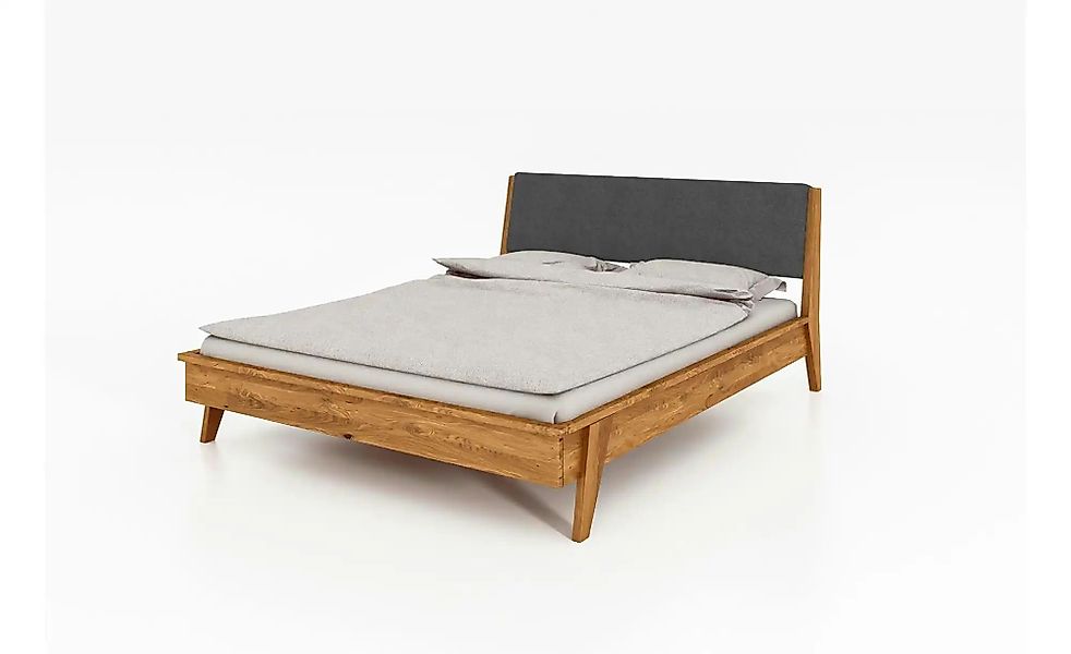 Massivholzbett mit gep. KT   ¦ holzfarben ¦ Maße (cm): B: 89 H: 93 Betten > günstig online kaufen
