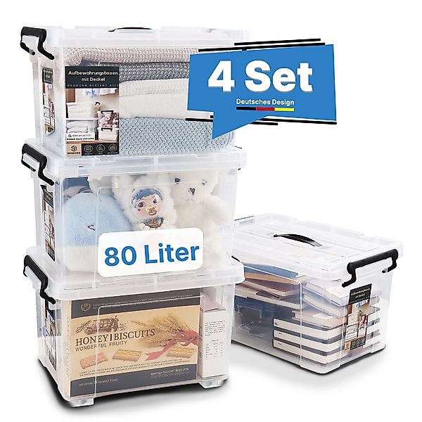 2mGoods Aufbewahrungsbox große Plastikboxen mit Deckel günstig online kaufen