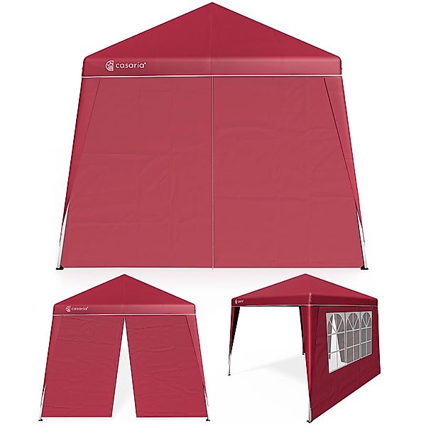 Faltpavillon Capri Rot 3x3m inkl 2 Seitenwänden günstig online kaufen