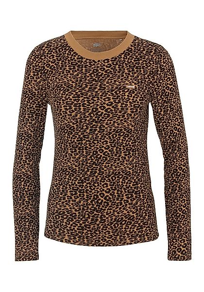 Levi's® Langarmshirt ESSENTIAL HM LS TEE gerippt mit Leo-Muster günstig online kaufen