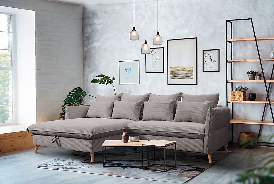 exxpo - sofa fashion Ecksofa "WALPY, elegant und modern, hoher Sitzkomfort, günstig online kaufen