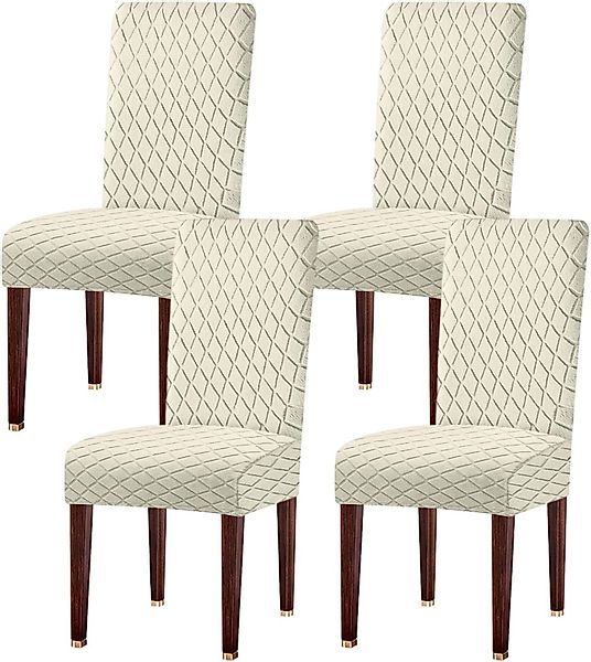 Coonoor Stuhlhusse geschwungener Stuhlbezug,Elastischer Jacquard-Esszimmers günstig online kaufen