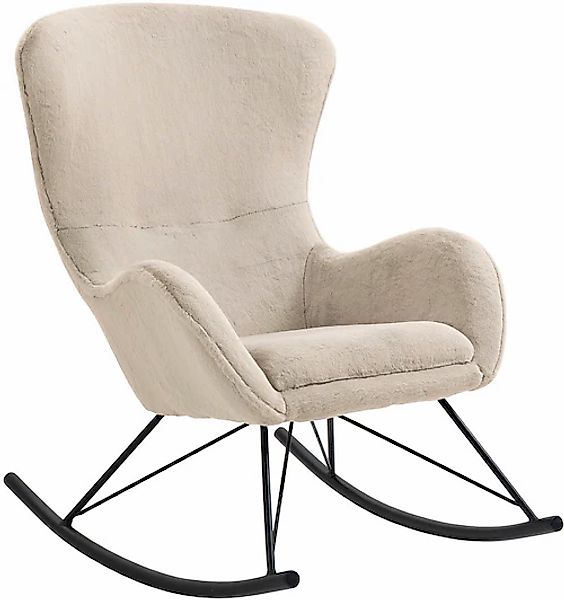 SalesFever Schaukelstuhl »Komfortabel entspannen« () in Lammfelloptik günstig online kaufen