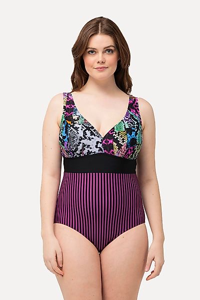 Ulla Popken Badeanzug Badeanzug Mustermix Softcups günstig online kaufen