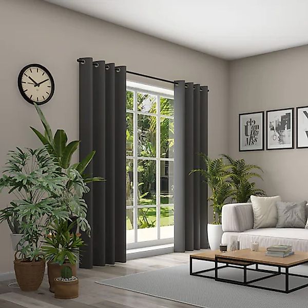 Neutex for you! Vorhang »Linessa«, (1 St.), HxB: 245x137, Ösenschal mit Met günstig online kaufen