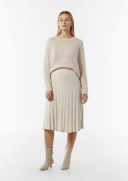 comma Midirock Rock Strukturierter Feinstrickrock in Midi-Länge günstig online kaufen