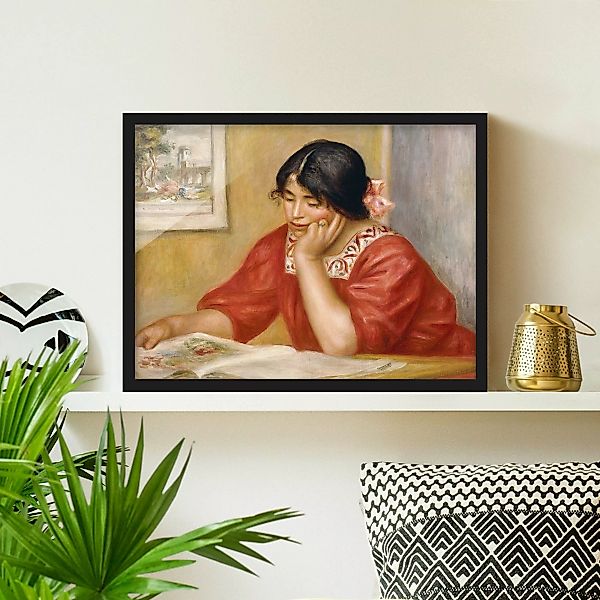 Bild mit Rahmen Kunstdruck - Querformat Auguste Renoir - Leontine beim Lese günstig online kaufen