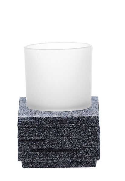 Ridder Badaccessoire-Set Aufbewahrungsbecher Brick grau günstig online kaufen