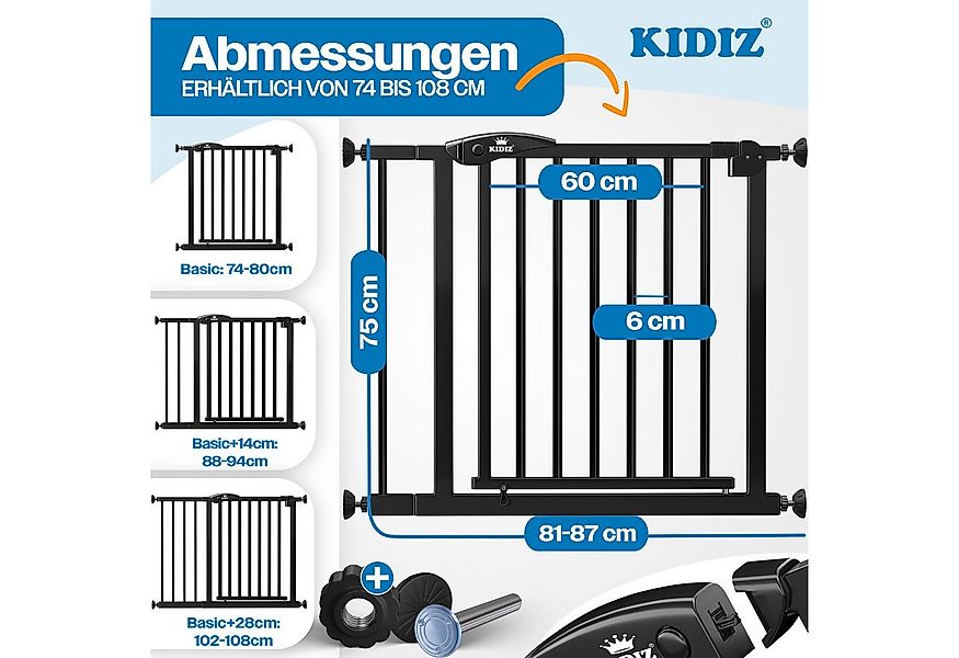 KIDIZ Türschutzgitter, Türschutzgitter Absperrgitter Treppengitter Kindergi günstig online kaufen