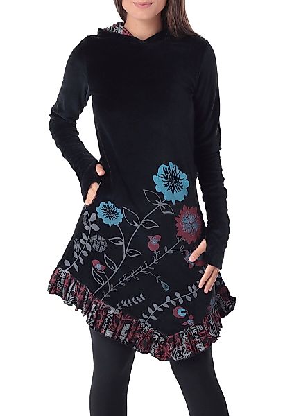 PUREWONDER Samtkleid Elfenkleid mit Zipfelkapuze Goa günstig online kaufen