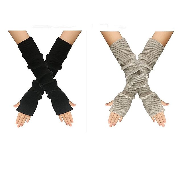XDeer Strickhandschuhe 2/3 Paar Lange Fingerlose Handschuhe,Winter Stricken günstig online kaufen