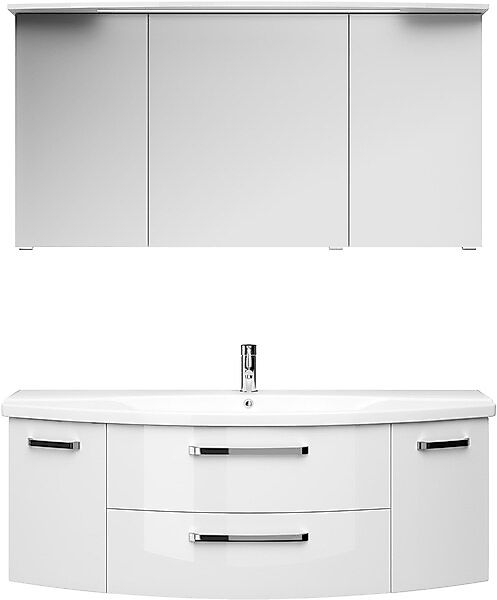 Saphir Badmöbel-Set »Serie 4010 2-teilig Keramik-Waschtisch mit LED-Spiegel günstig online kaufen