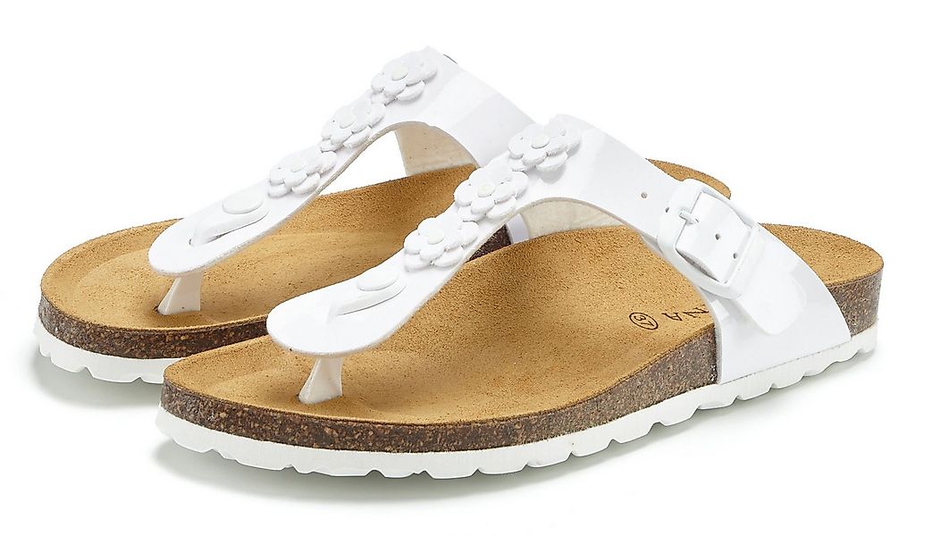 LASCANA Sandale, Pantolette, offener Schuh, Sommerschuh, Zehentrenner mit k günstig online kaufen
