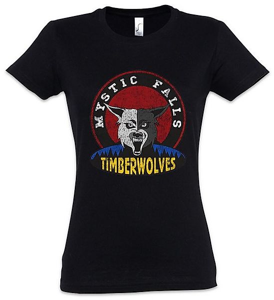 Urban Backwoods Print-Shirt Mystic Falls Timberwolves Damen T-Shirt Vampire günstig online kaufen