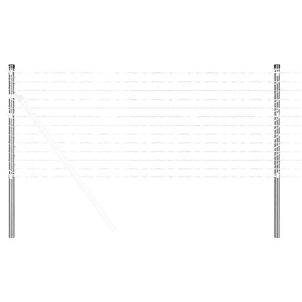 vidaXL Zaunpfosten 12 Stk Silber 50 cm Pulverbeschichteter Stahl 42012774 günstig online kaufen