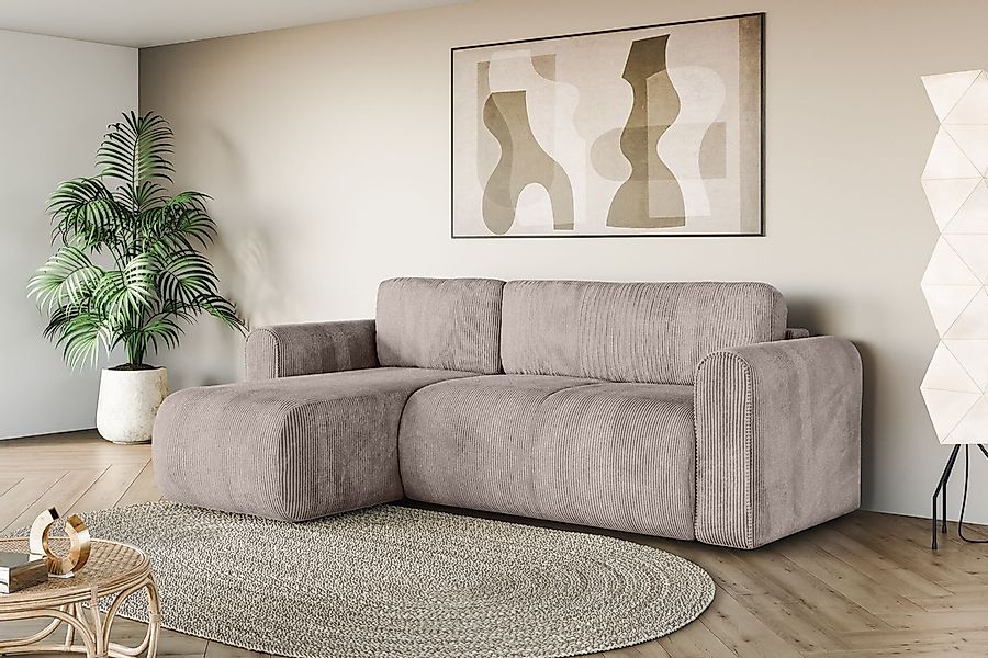 INOSIGN Ecksofa "Zacharia wahlweise Schlafsofa mit Bettkasten, B/T/H 250/16 günstig online kaufen