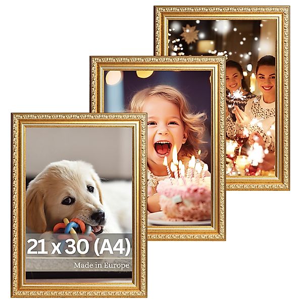 Victor (Zenith) Bilderrahmen Chagall, Antiker Bilderrahmen Gold 21x30 cm A4 günstig online kaufen