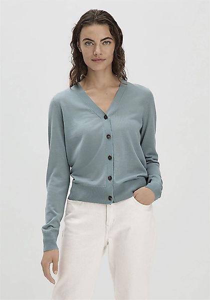 Hessnatur Strickjacke aus reiner Bio-Merinowolle (1-tlg) günstig online kaufen