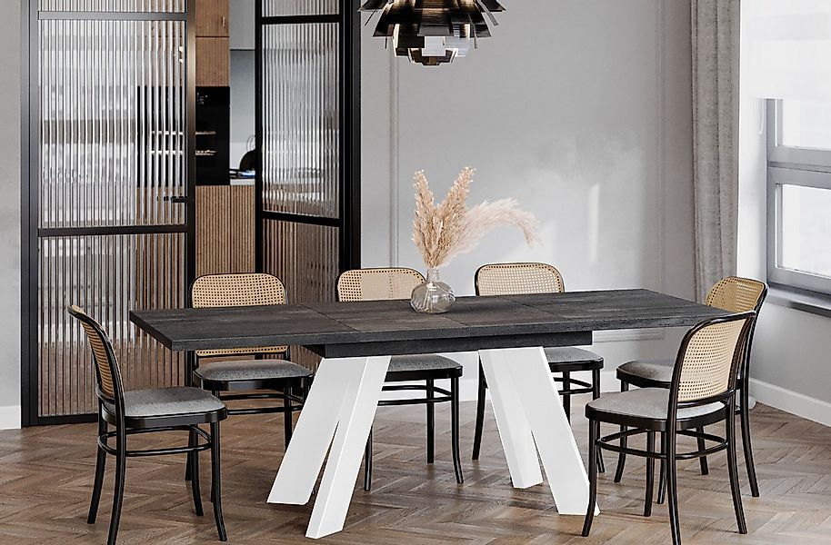 Endo-Moebel Esstisch "Coso White" 130-210cm ausziehbar, erweiterbar, weisse günstig online kaufen