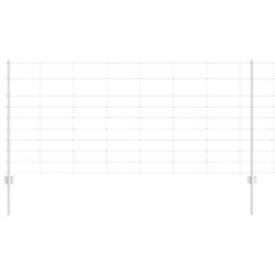 vidaXL Gartenzaun Zaun mit Pfosten Silber günstig online kaufen
