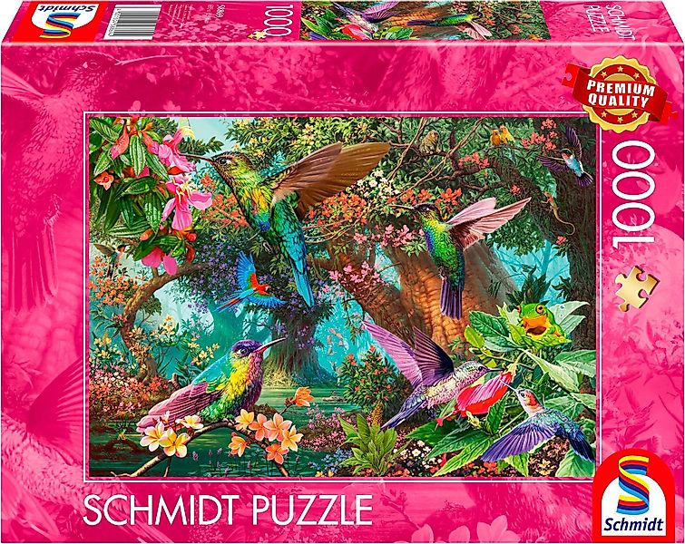 Schmidt Spiele Puzzle Farbenspiel der Kolibris, 1000 Puzzleteile, Made in G günstig online kaufen