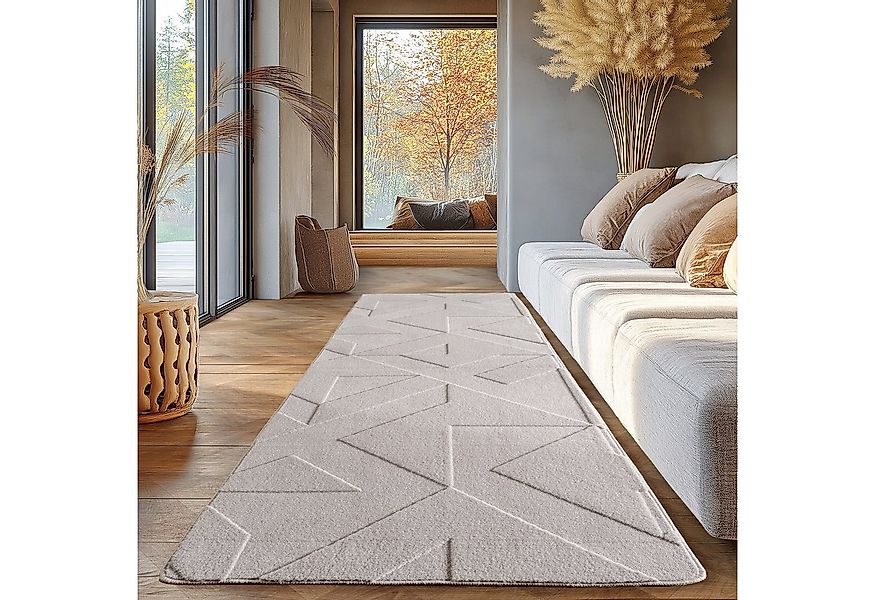 SIMPEX24 Designteppich Unicolor - Einfarbig, Rechteckig, Höhe: 12 mm, Kurzf günstig online kaufen