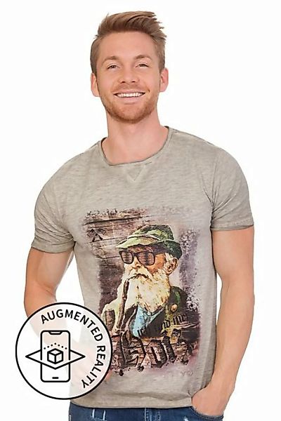 Hangowear Trachtenshirt Trachtenshirt Herren - FRITZ - grau, schlamm günstig online kaufen