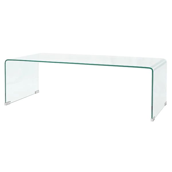 vidaXL Couchtisch Hartglas 98x45x30 cm Transparent 244189 günstig online kaufen