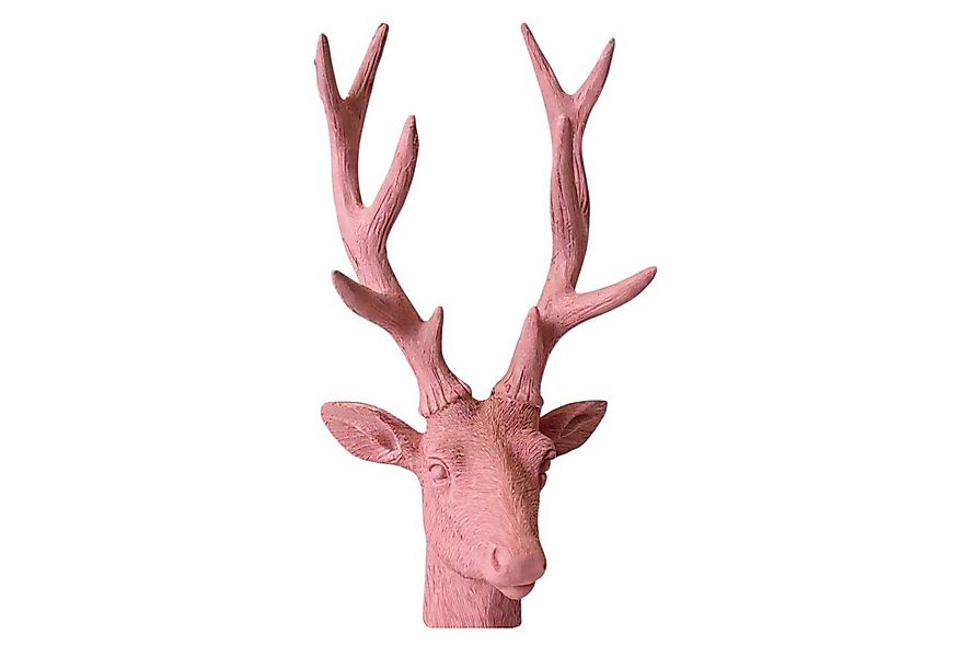 Macosa Home Dekofigur Hirsch Büste Apricot Rosé modern 22 cm (Deko Winter H günstig online kaufen