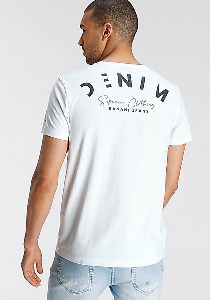 Bruno Banani T-Shirt schmal geschnitten, mit Print, Rundhalsausschnitt, aus günstig online kaufen