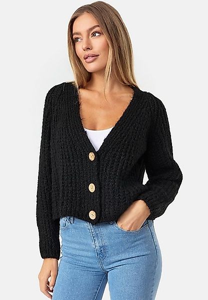 Decay Strickjacke 1064 Schwarz-One Size (1-tlg) Unifarbe günstig online kaufen