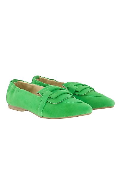 Ulla Popken Leder-Ballerinas Veloursleder elastische Ferse günstig online kaufen