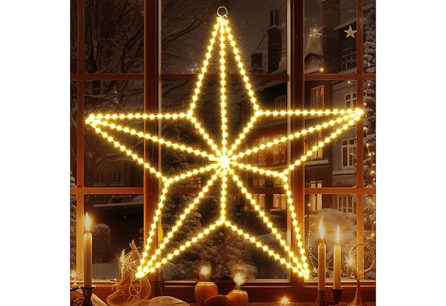 Quntis LED-Lichterkette LED Stern Fensterdeko, Warmweiß weihnachtsdeko, Fal günstig online kaufen
