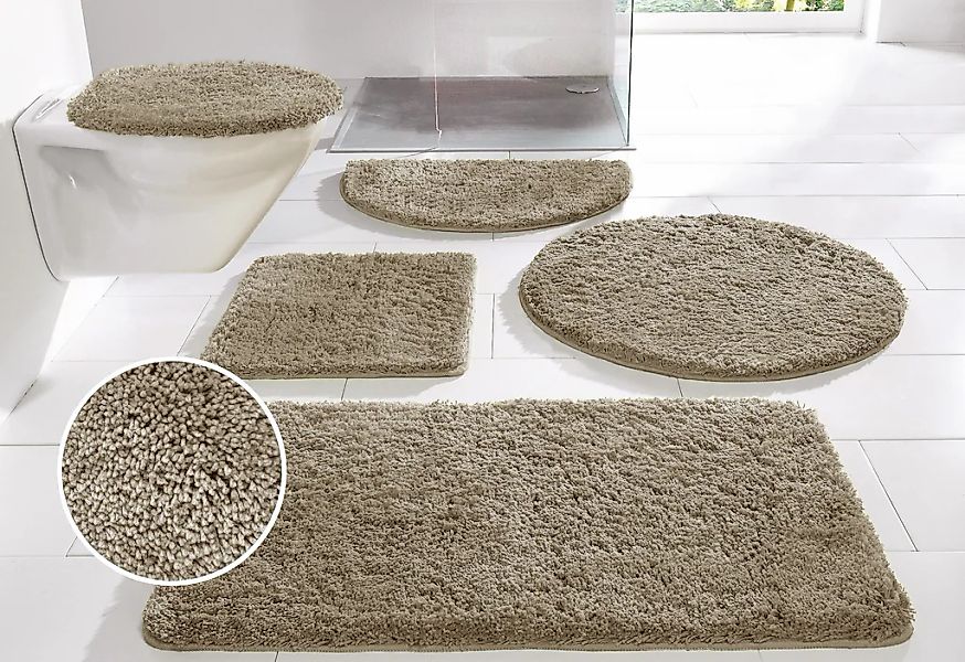 OTTO home Badematte "Inga, Badezimmer Teppich, Badvorleger" Höhe 20 mm ruts günstig online kaufen