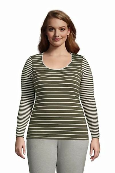 Shirt aus Baumwoll/Modalmix Gestreift in großen Größen, Damen, Größe: 48-50 günstig online kaufen