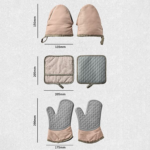 Refined Living Topflappen Topfhandschuhe Topflappen Set günstig online kaufen