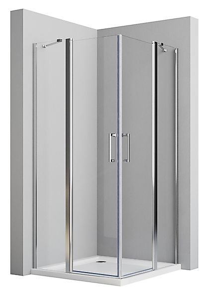 Boromal Eckdusche Eckeinstieg Duschkabine Schwingtür Glastür günstig online kaufen