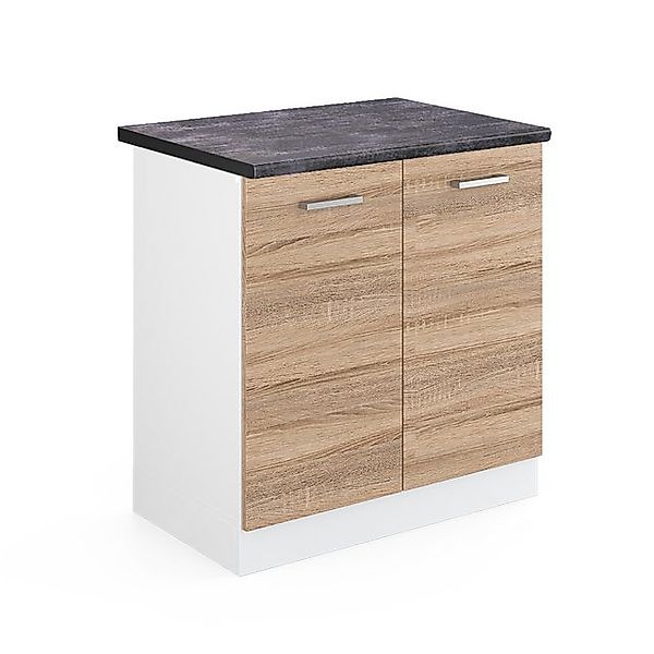 Vicco Spülenunterschrank R-Line Küchenunterschrank für die Spüle Sonoma/Wei günstig online kaufen