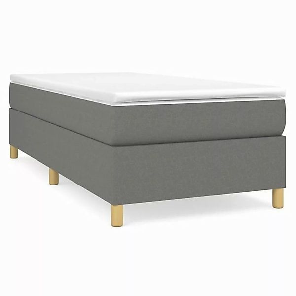 furnicato Bett Bettgestell ohne Matratze Dunkelgrau 90x190 cm Stoff (1-tlg) günstig online kaufen