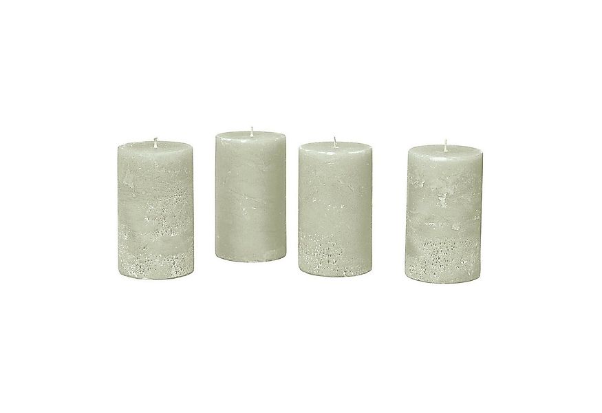 Mirabeau Stumpenkerze Kerze 4er Set Braga salbei (4er Set, 4er Set) günstig online kaufen
