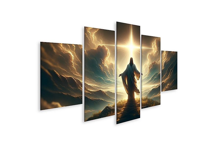 islandburner Leinwandbild Jesus im Sonnenlicht auf Hügel Erlöser günstig online kaufen