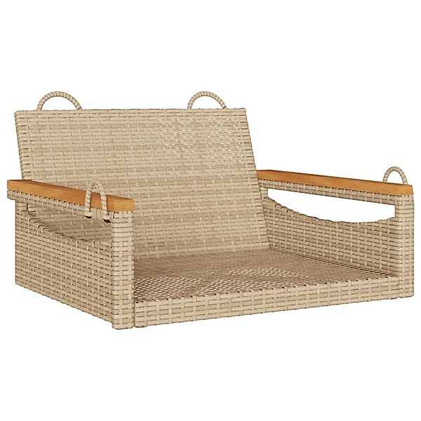 vidaXL Hängesessel Beige 63x62x40 cm Poly Rattan 368163 günstig online kaufen
