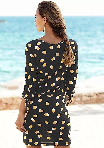Buffalo Jerseykleid mit Bändern zum Knoten, kurzes Sommerkleid mit 3/4-Ärme günstig online kaufen