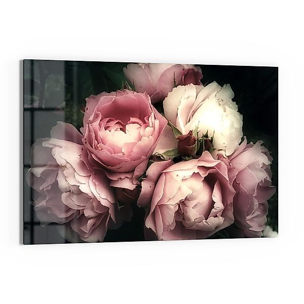DEQORI Glasbild 'Nostalgische Blüte', 'Nostalgische Blüte', günstig online kaufen